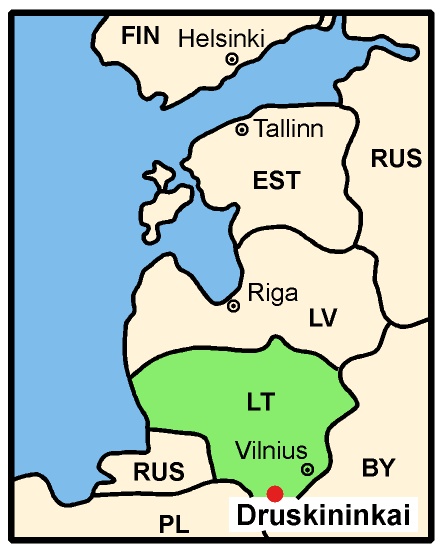 Map of EFOL 2012 Druskininkai